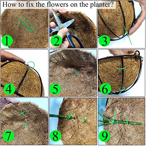 Hanging Planter With Artificial Vine Flowers, Fake Plastic Faux Flower Uv Resistant Fabric Rose For Indoor Outdoor Garden Porch Eave Wedding Wall Decor #TOP5