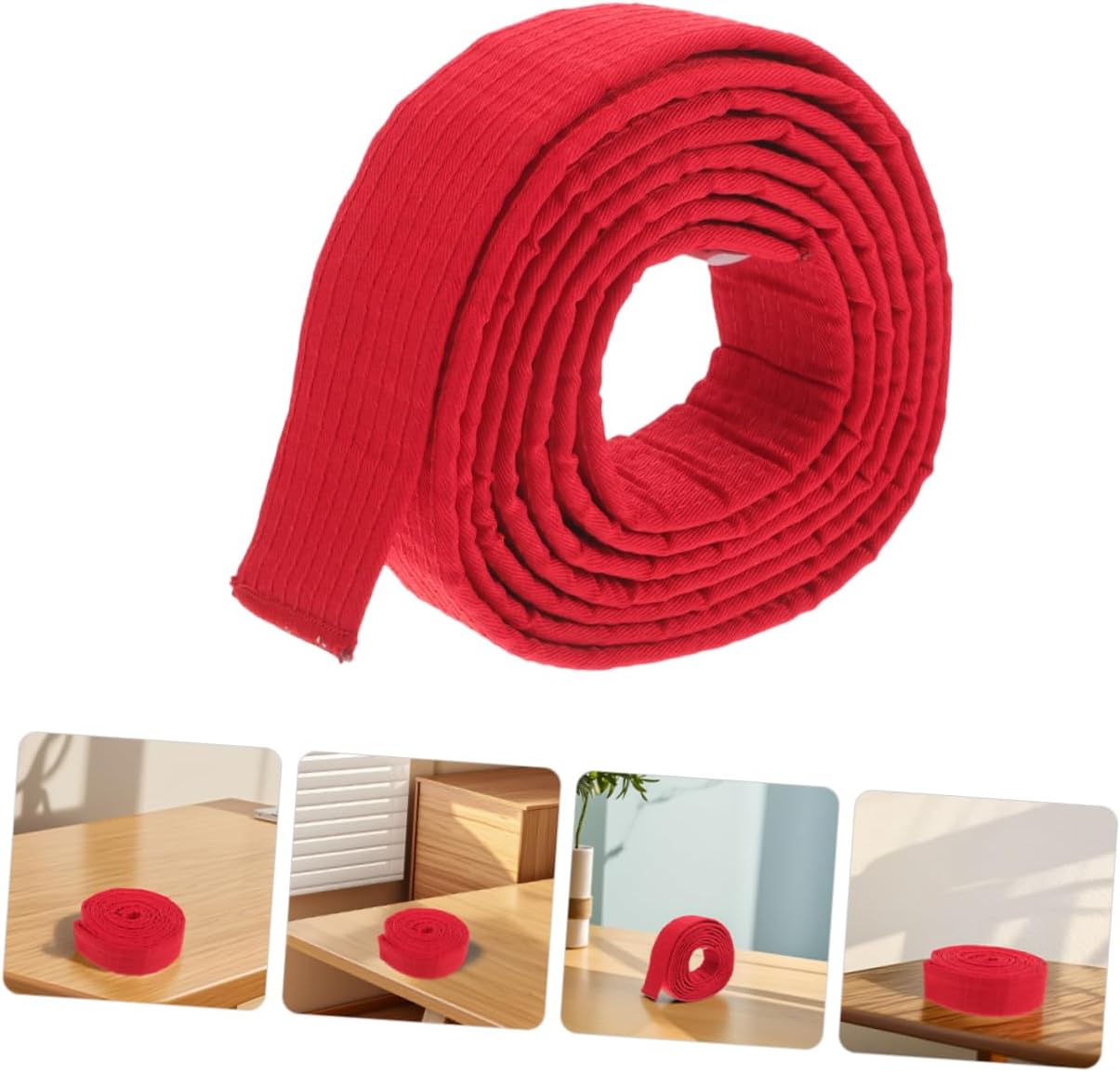 1 Pair Taekwondo Colored Ranking Belts for Adults Durable Martial Arts Practice Belt Stylish Supportive Design for Training Competitions for Karate Instructors Red