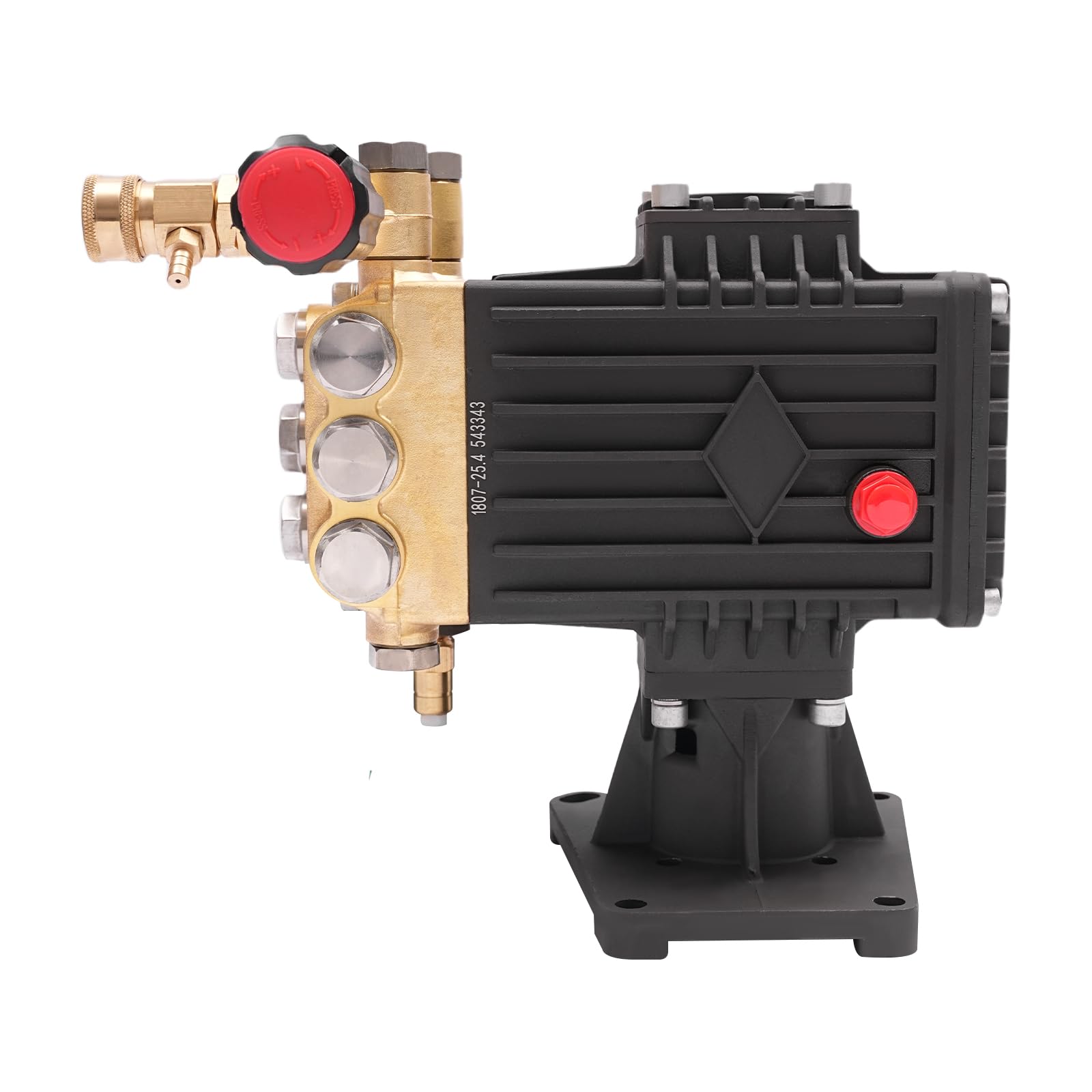 Pressure Washer Pump, 4000 PSI 4 GPM Horizontal Shaft Replacement Pump, 1 Inch Shaft Power Washer Pump for 9‑15 HP Engines Honda GX390 Commercial Industrial Cleaning
