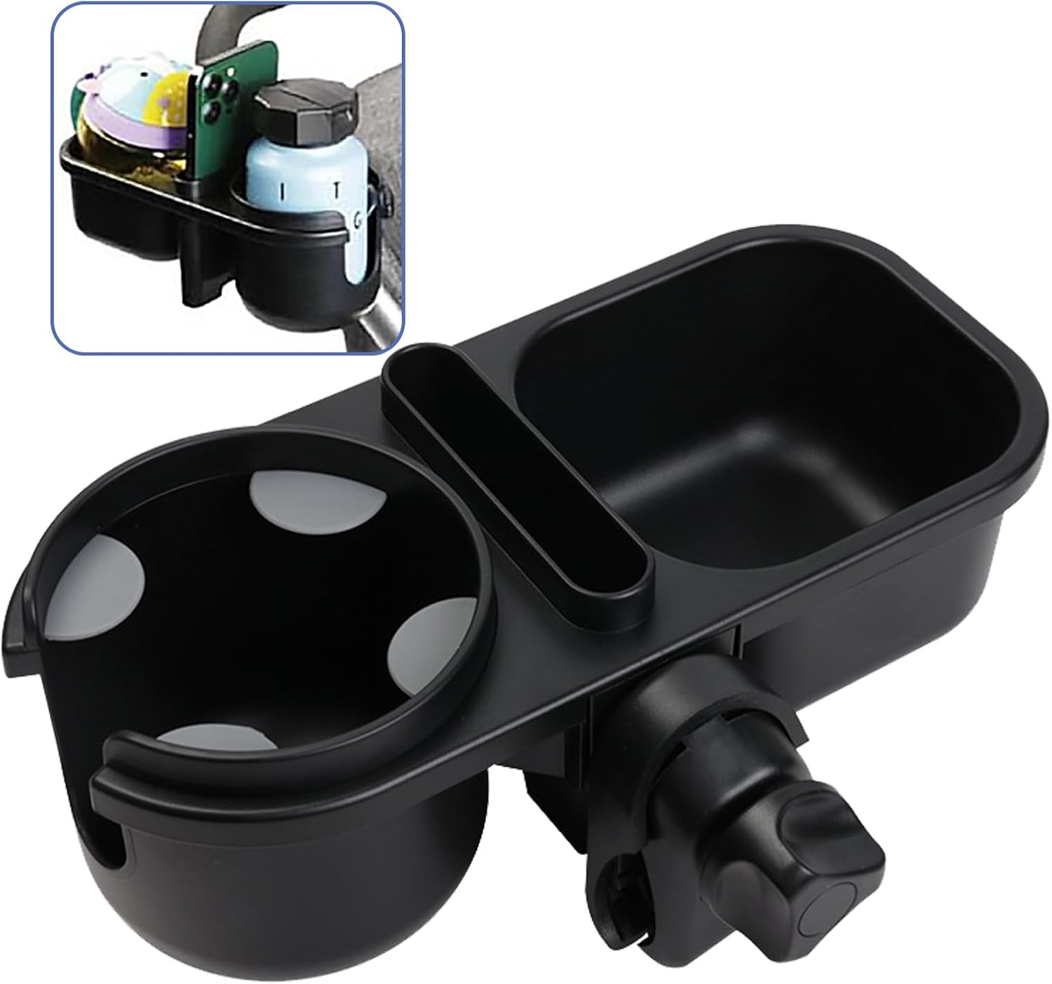 Universal Stroller Snack Tray with Cup and Phone Holder, Pushchair Cup