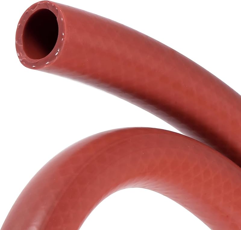 Mangueira de vácuo e aquecimento em silicone reforçado LEPEVNEY, 25 mm x 31 mm x 1 m, vermelha – 1 unidade