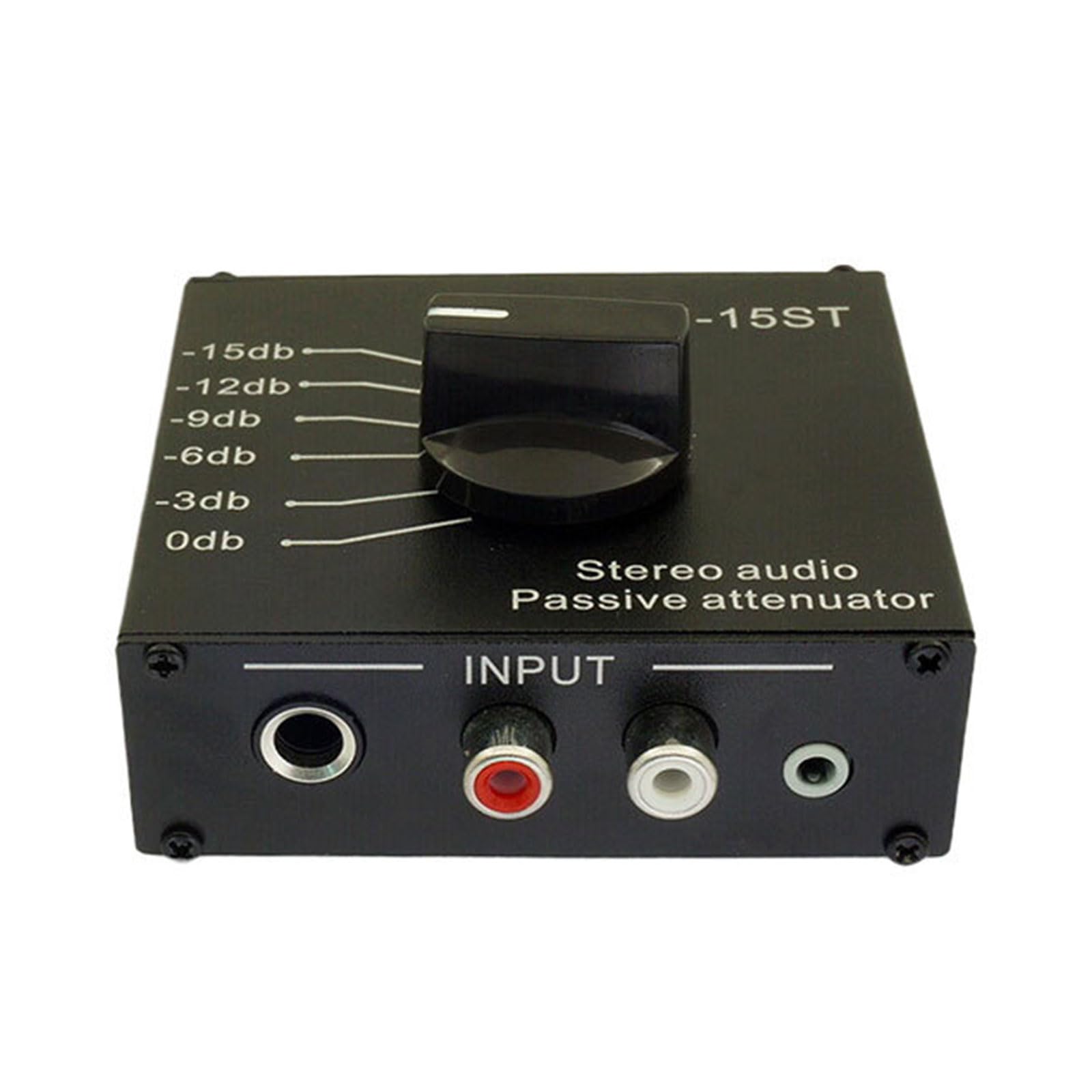 Jazuaiao Metal Passive Volumes Controller Adjustable Attenuation Levels Music Attenuator for Home Theater Studio Devices Metal Music Signals Attenuator