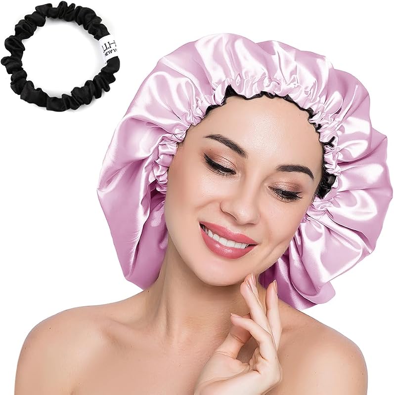 Touca de banho de cetim ELIHAIR X-Large com cordão ajustável