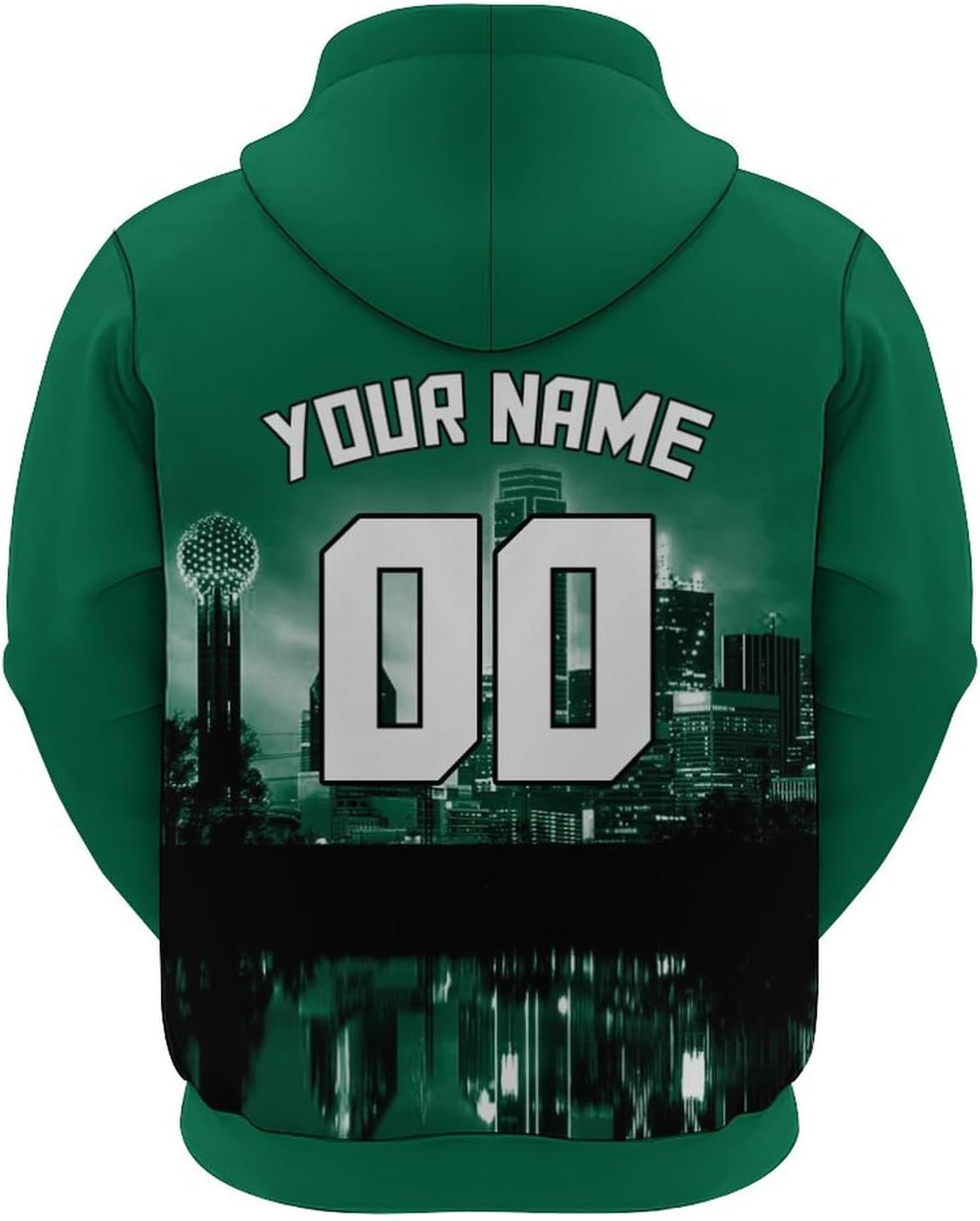 Custom Hockey City Map Night Skyline Hoodies Sweatshirts Pullover Personalized Name Number Fans Gifts for Men Women Youth
