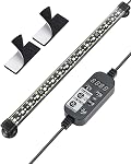 Pawfly 8 W Aquarium LED Light 16 Inch 24/7 Fish Tank Light with Full Spectrum IPX8 Waterproof Light Multi-Colored LEDs with D/N Mode Single Color Effects Timer and Adjustable Brightness