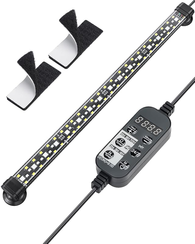 Luminária LED para Aquário Pawfly com Espectro Completo, IPX8, Timer e Brilho Ajustável, 8 W, 40,64 cm