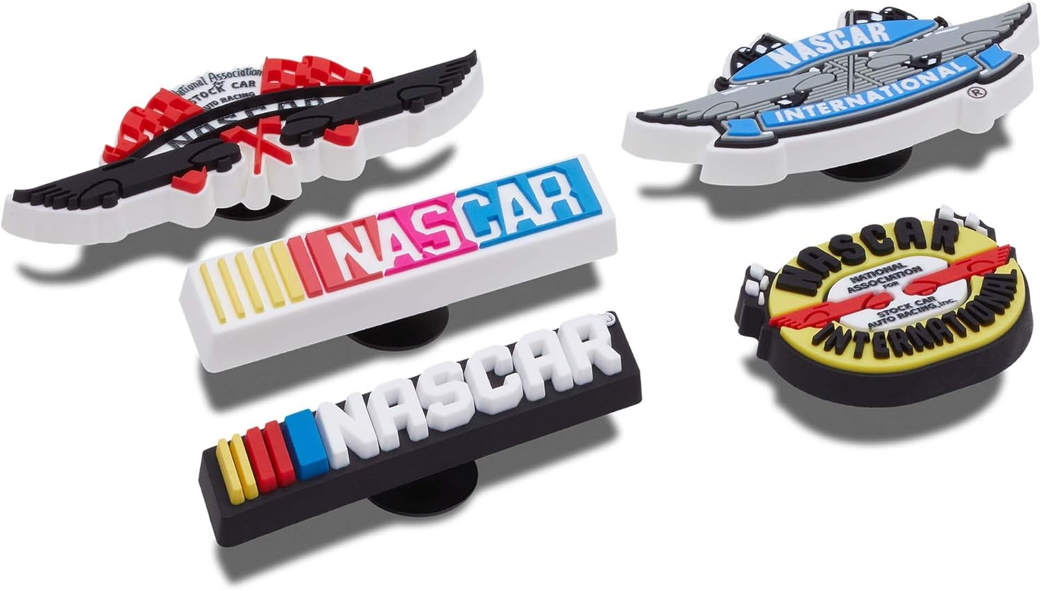 Crocs Unisex Jibbitz Shoe Charms Multi-Packs Sports & Athletics Collection Nascar One Size