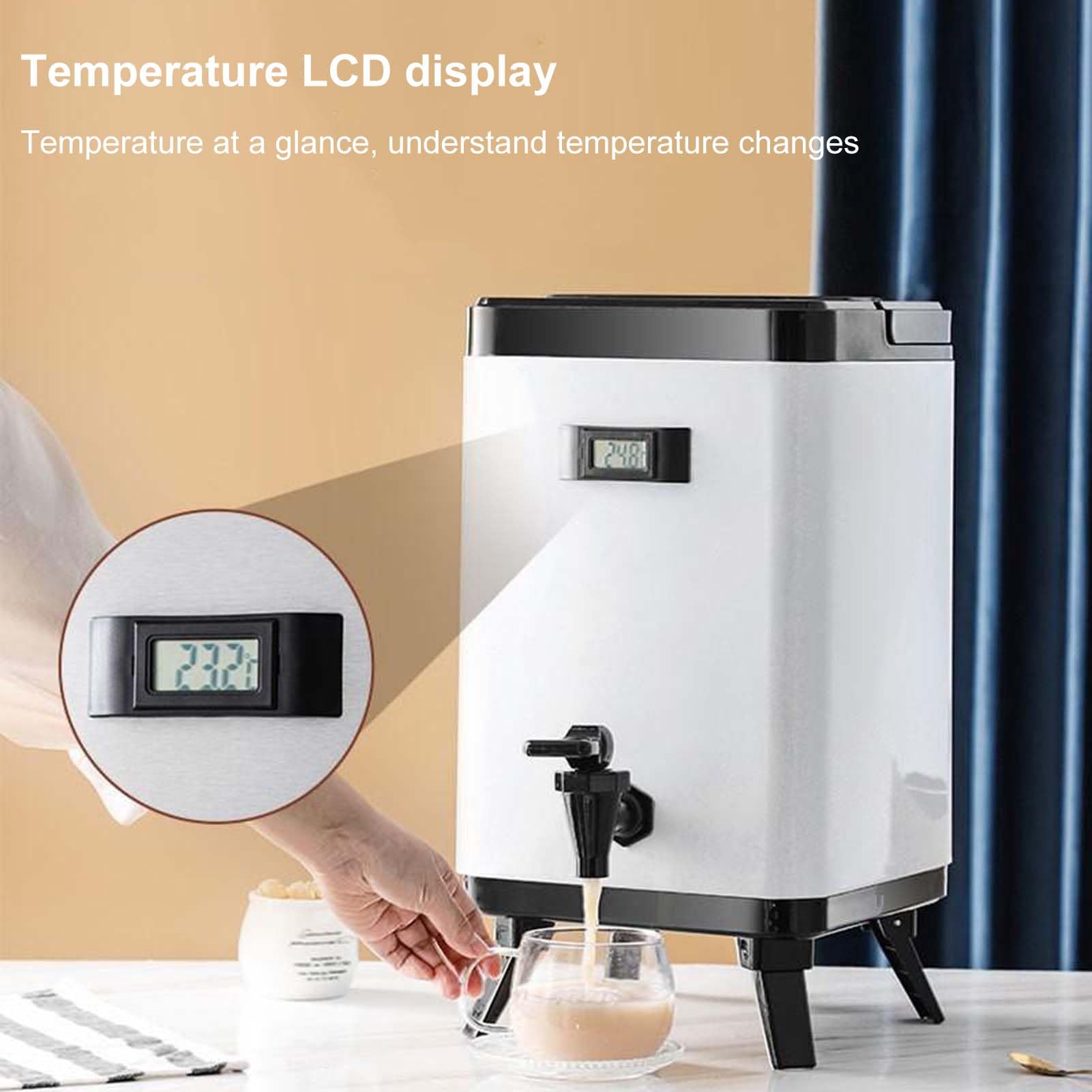 Barril Aislado De Acero Inoxidable De 6 L, 8 L, 10 L Y 12 L，dispensador Bebidas de Doble Pared Dispensador de Bebidas Frías Y Calientes Para Restaurantes，contenedor Antifugas Para Almacenar Líquido