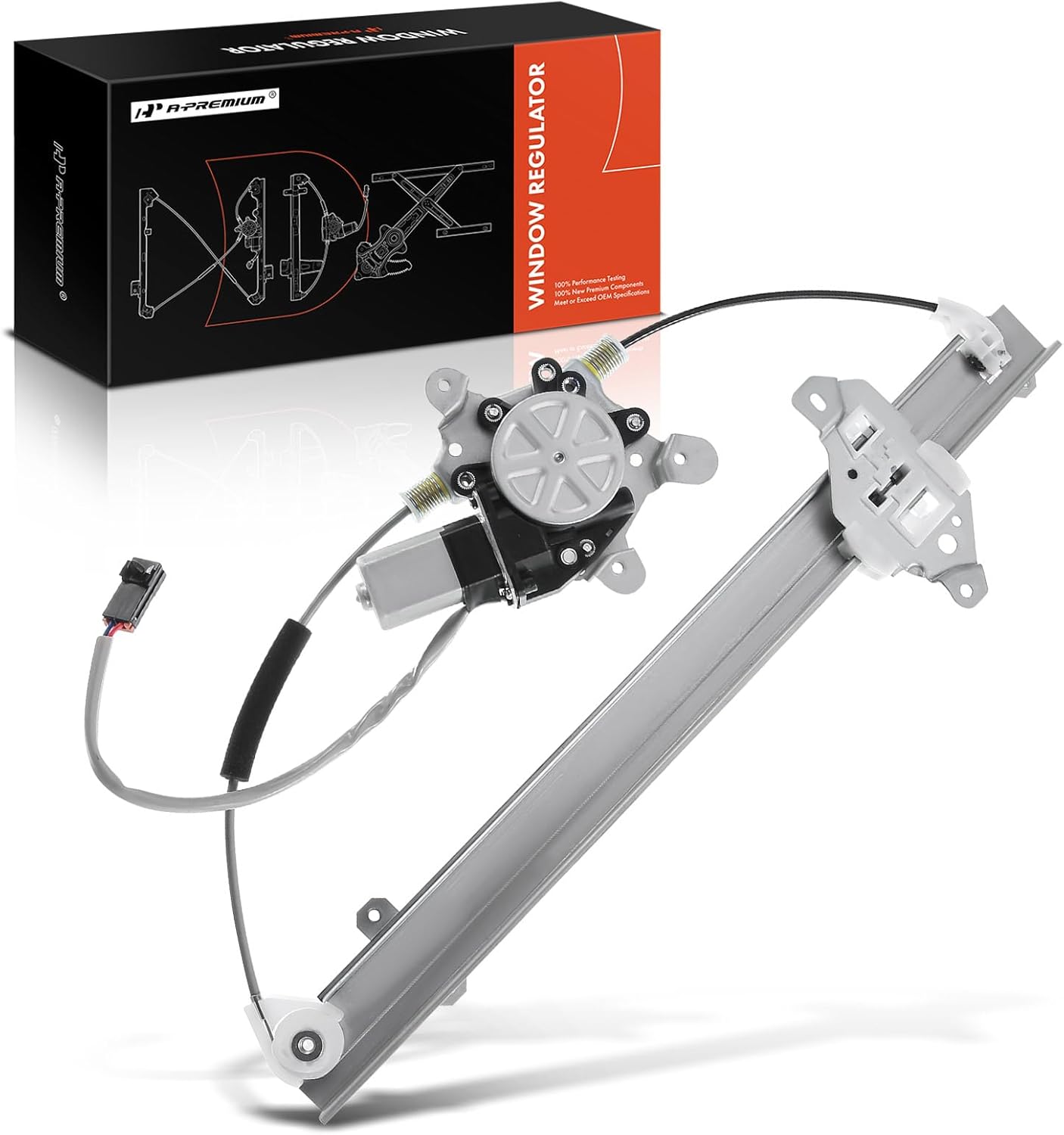 A-Premium Power Window Regulator with Motor Rear Passenger Side Compatible with Nissan Frontier 2000-2004 Rear Right Passenger Side