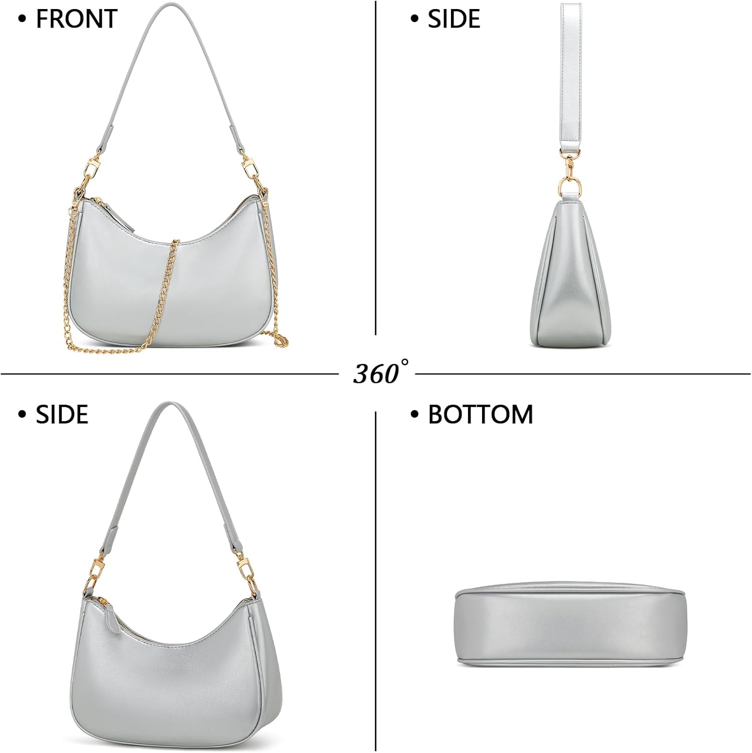 KKXIU Shoulder Bag for Women Cute Hobo Purses and Handbags Retro Clutch Underarm Purse | Cute, Retro, Cute, Retro - Image 6