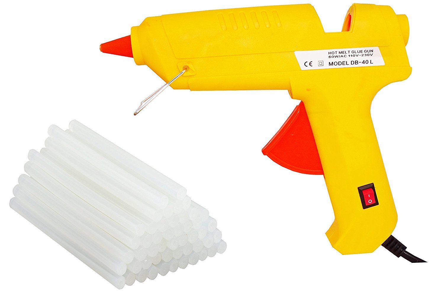 OKASTA Hot Melt Glue Gun kit 60 Watt, HighTech Electronic PTC heating