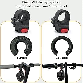 E Scooter Lock, Bike Lock High Security 5 Digit Resettable Combination Cable Lock for Xiaomi M365/Ninebot/Moto/Bicycle 4ft Long/0.472In Scooter Anti-Theft Ideal 12 Steel