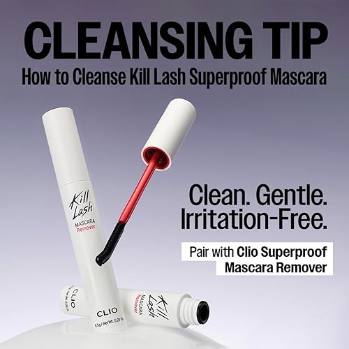 Miniatura 9 de CLIO Kill Lash - Máscara de pestañas súper resistente al agua, máscara de fijación impermeable, aspecto definidor natural, larga duración y