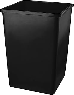 PRO&Family 140 Qt. / 35 Gallon / 132 Liters Black Square Trash Can. Trash Bin Kitchen Garbage Can Waste Basket Recycle Bin