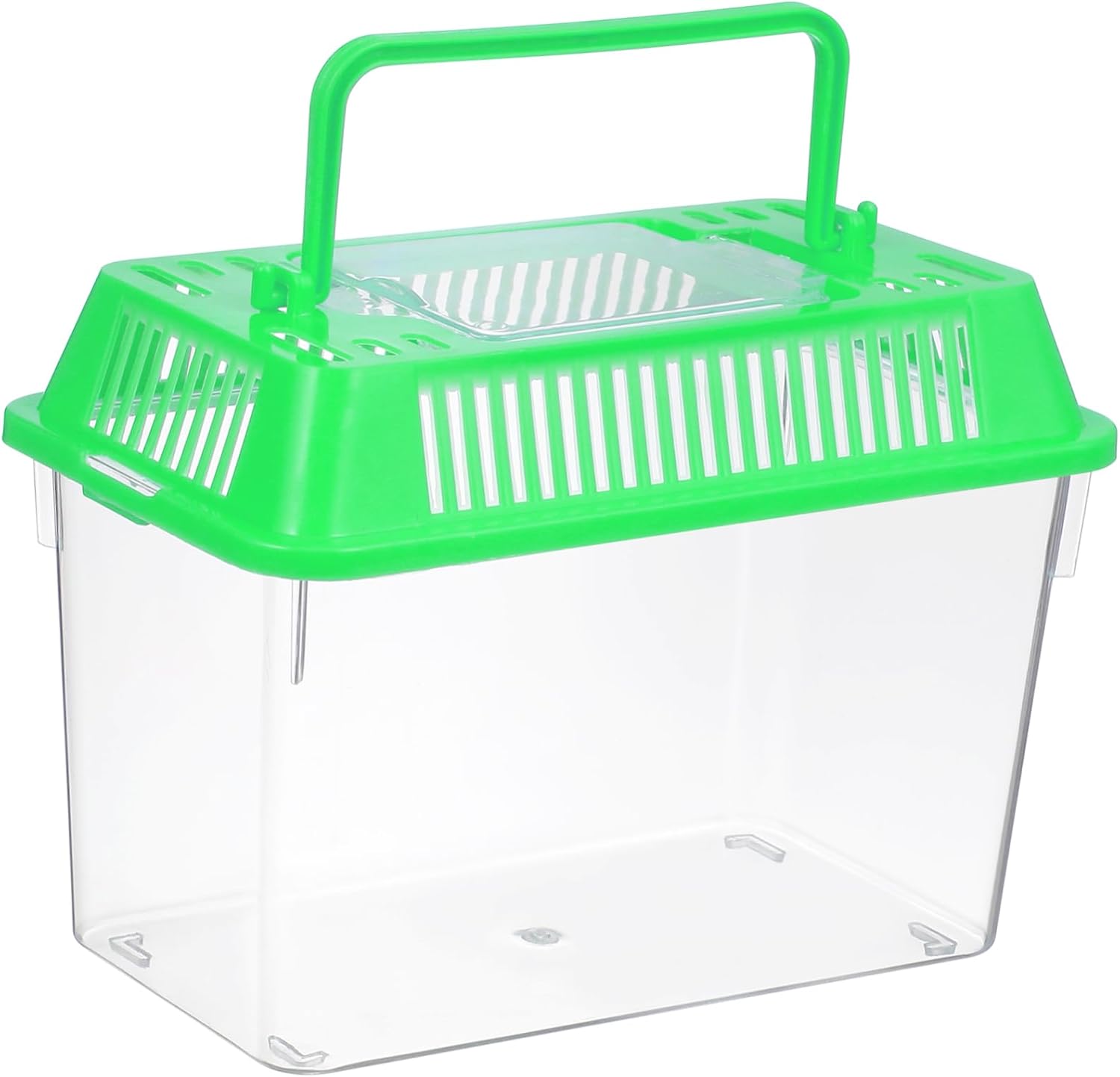 Portable Mini Plastic Fish Tank Aquarium with Handle Clear Transparent Design Easy to Clean for Temporary Use and Travel with Lid