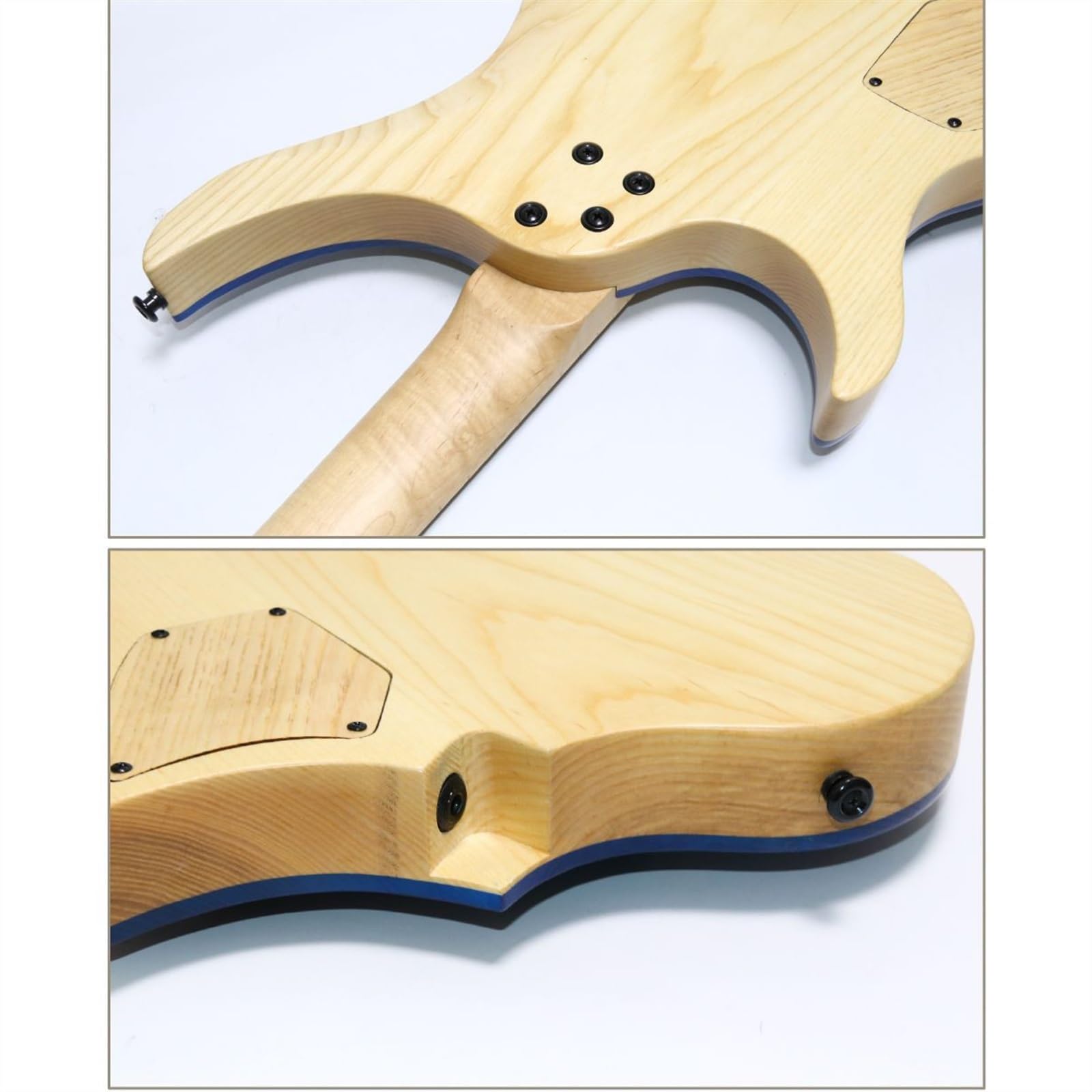 Chitarra Elettrica Headless A 24 Tasti Corpo In Legno Di Frassino Tastiera In Acero Con Pickup HH Professionale Chitarra Elettrica Senza Testa