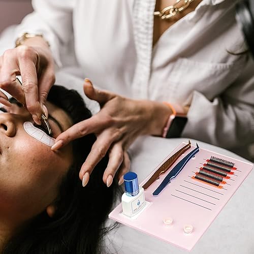 Miniatura 3 de Paleta de extensión acrílica para injertos de pestañas postizas, pinzas para extensión de pestañas, almohadilla de placa, paleta de maquillaje,