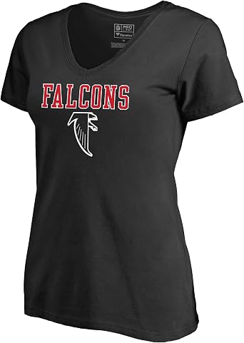 Womens Black Atlanta Falcons Vintage Team Lockup V-Neck T-Shirt