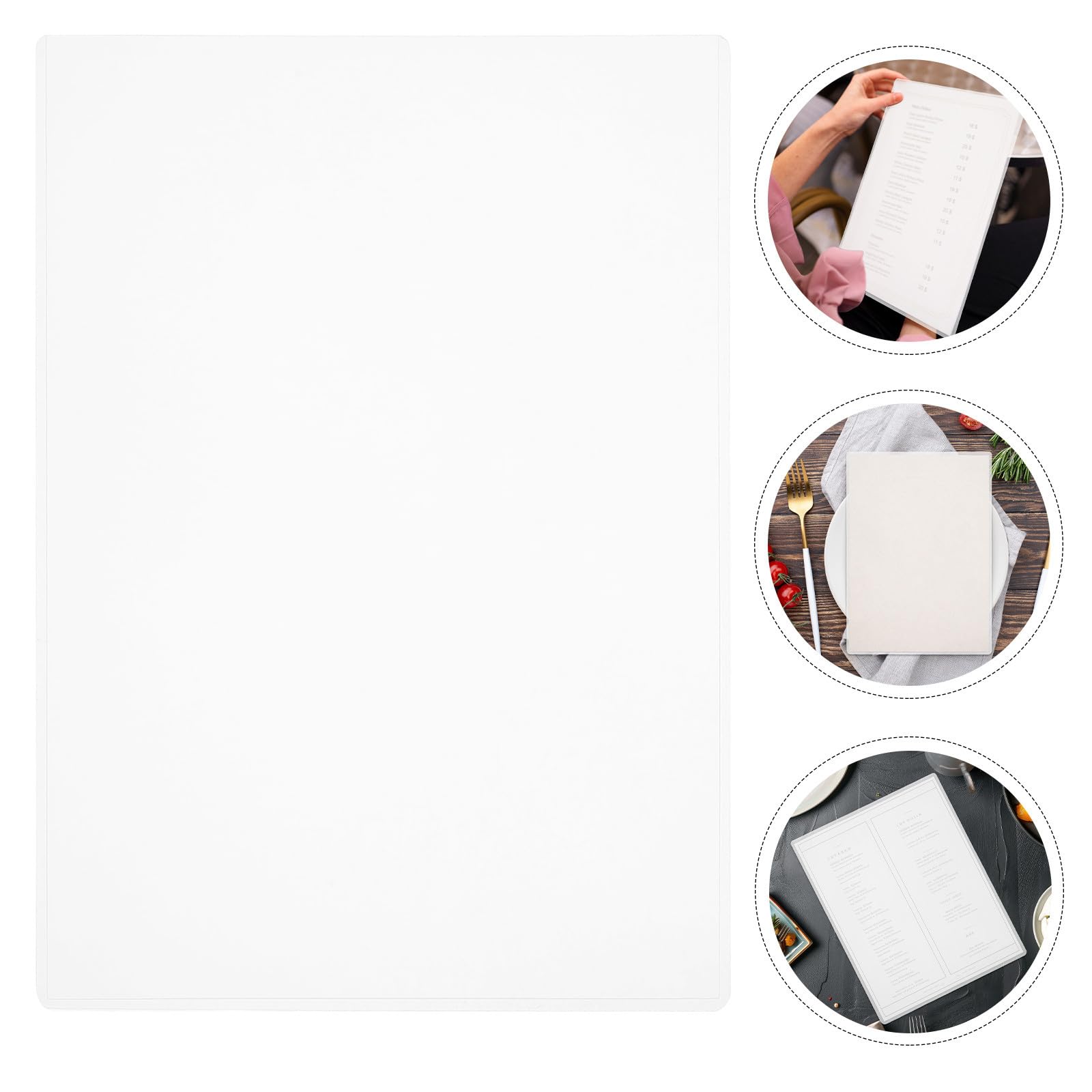Cabilock 30 Unidades Fundas Rígidas de Plástico A4 para Protección de Documentos y Fotos, Soporte Resistente Deformación Adecuado para Menús, Álbumes y Marcos