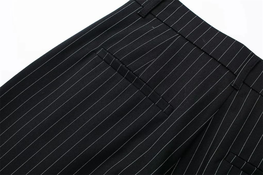 Women's Pleated Wide-Leg Suit Pants