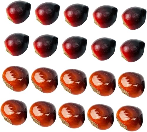 Miniatura 6 de 60 piezas de castañas chinas, adornos de tuerca simulada, decoración creativa de escritorio, accesorios de fotografía, tienda para el hogar, tamaños