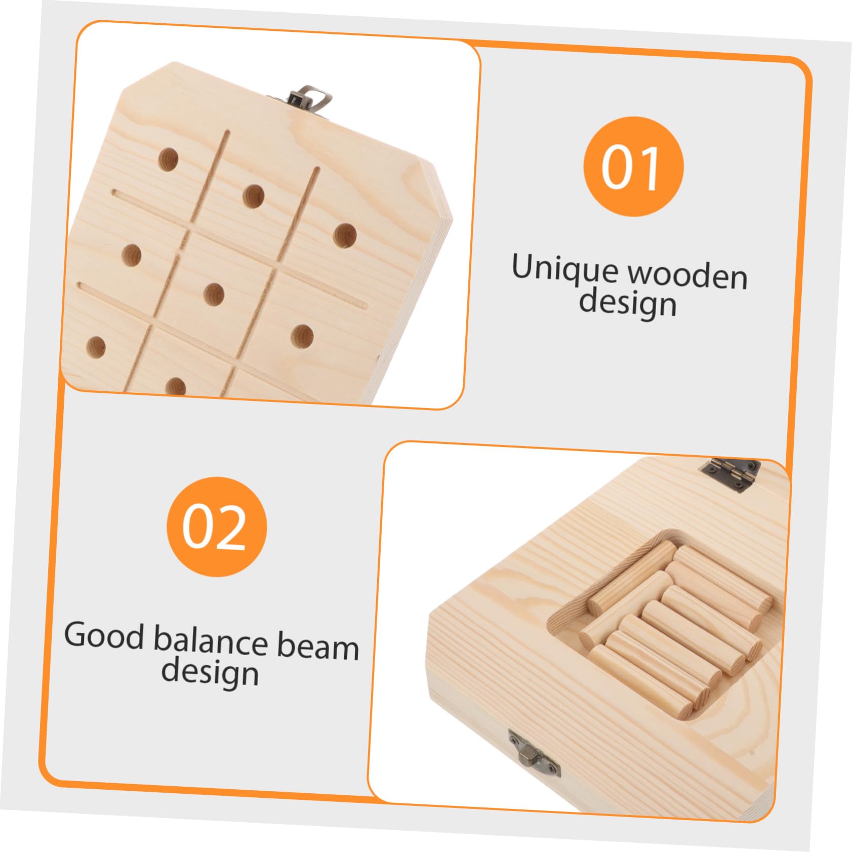Juguetes Montessori de Madera para Pequeños Tablero Sensorial de Equilibrio y Bloques Apilables para Desarrollo Motriz y Coordinación Educativo para Preescolar Casa y Escuela