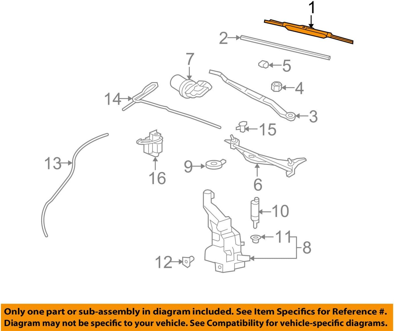 General Motors 20791462, Windshield Wiper Blade