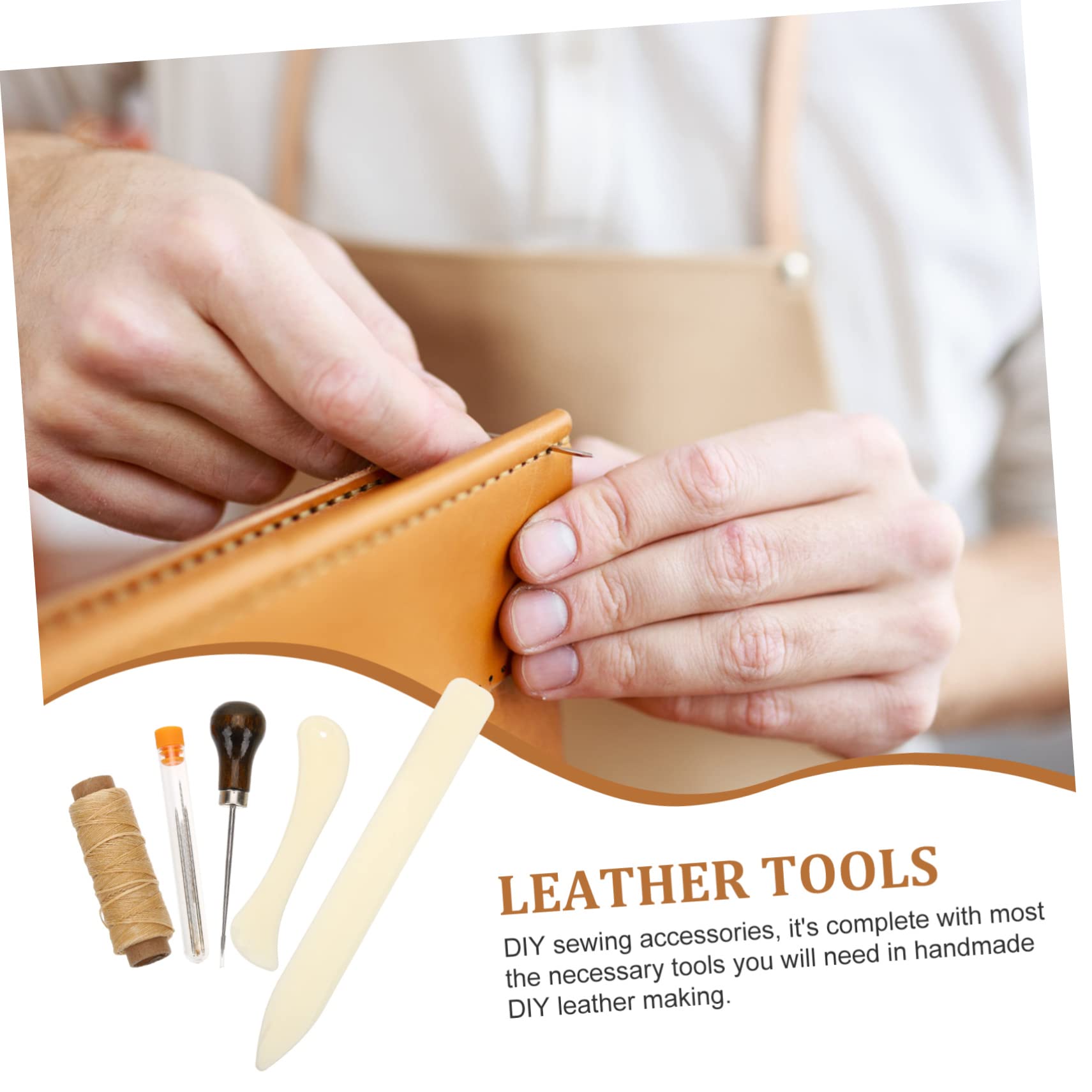 Housoutil Book Press Bookbinding Set Leather Working Tool Kit Leather Sewing Kit