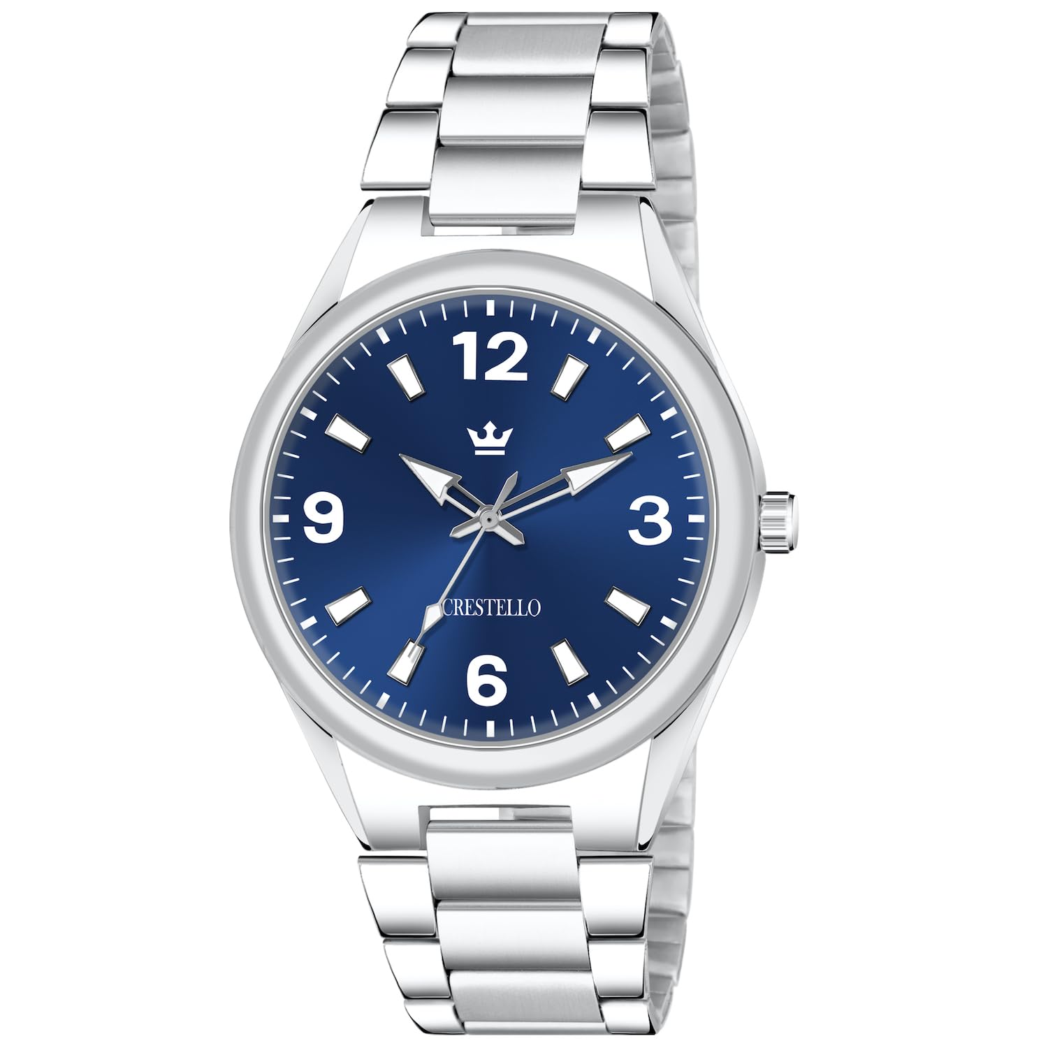 CRESTELLO Stainless Steel Chain Analog Wrist Watch for Men (Blue Dial) | CR-GR039-BLU-CH (B0D3J15CZ2) Amazon Price History, Amazon Price Tracker