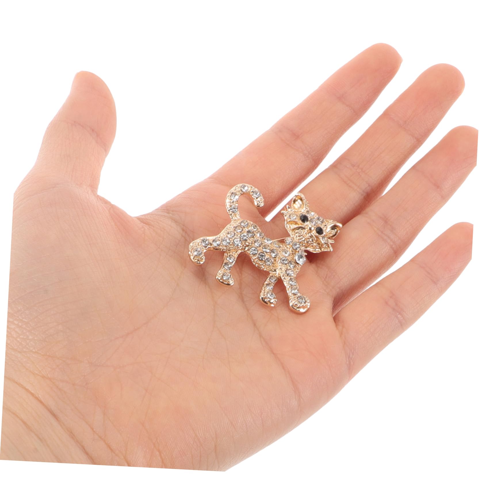 Broches de Moda con Forma de Gato, Lindos, con Diamantes de imitación, Accesorios para Bolsos y Solapas de Animales adorables para Mujeres.