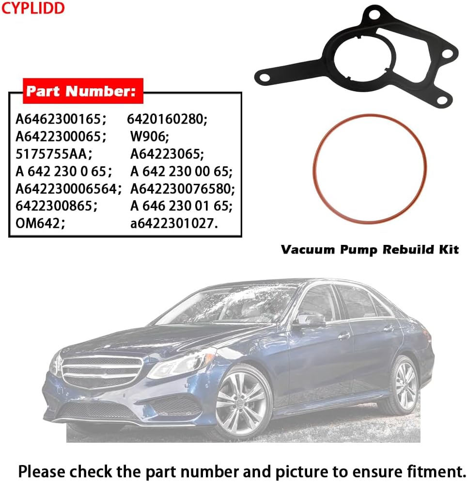Condition photo showing New/Like New for CYPLIDD Vacuum Pump Rebuild Seal Kit Compatible with 2007-2009 Mercedes Benz E320 GL320 ML320 R320 Replaces A6462300165 6420160280