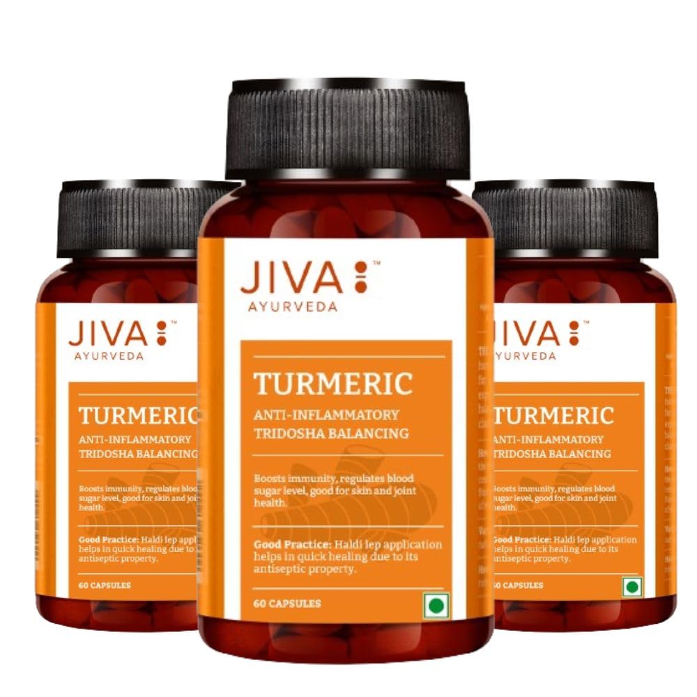 Jiva Turmeric - 60 * 3 Capsules | For Boosts Immunity & Overall Health | Good for Skin & Joint Health For Men & Women (B0C24JMRCH) Amazon Price History, Amazon Price Tracker