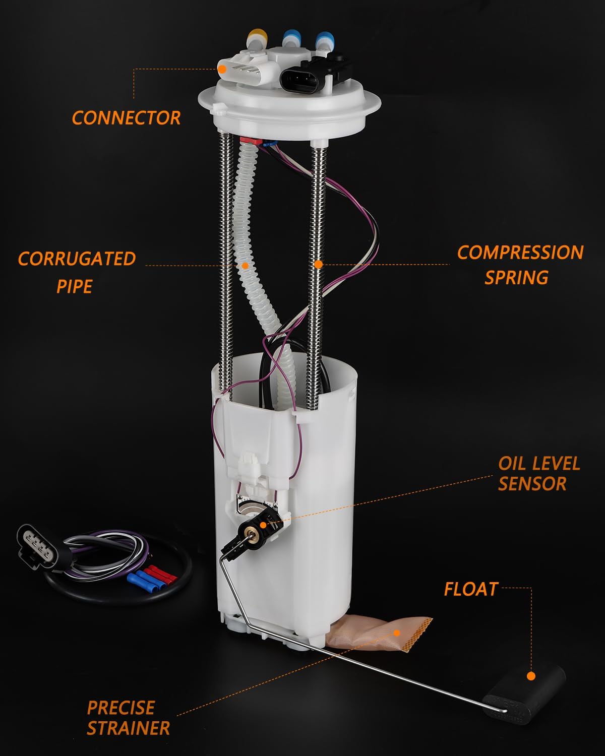 OKLPF Electric Fuel Pump Module Assembly Compatible With 1997 1998 1999 2000 2001 2002 Chevy S10,1997-2002 GMC Sonoma 4.3L V6,1997 1998 1999 2000 Isuzu Hombre 4.3L V6,Replace E3952M SP446M