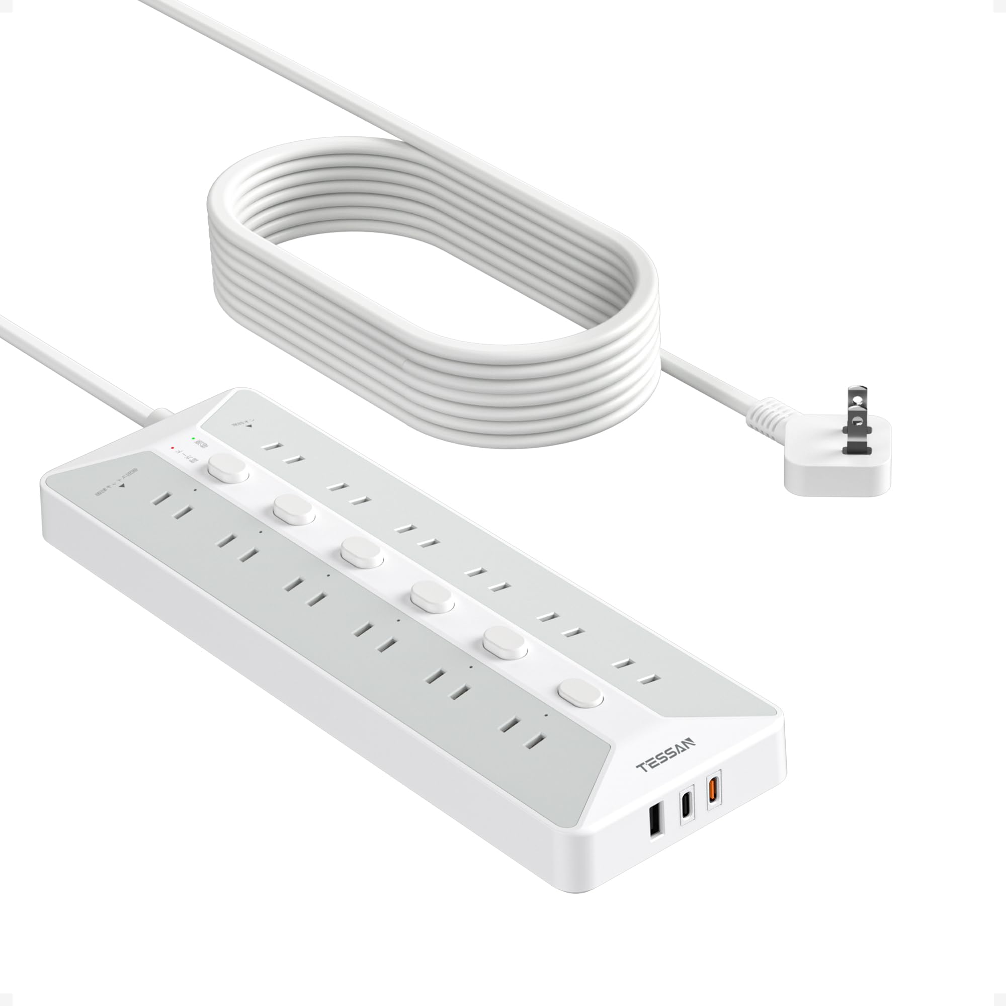 Amazon.co.jp: TESSAN 電源タップ スイッチ付き usb コンセント 延長