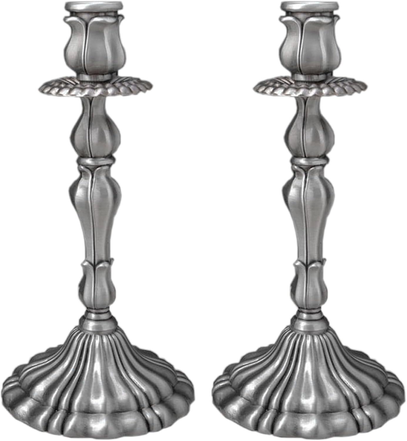 Taper Candle Holders, Brass Candle Holders, Vintage Candlesticks for Dining Table, Wedding, Party, Home Decor, Set of 2 (Antique Brass)