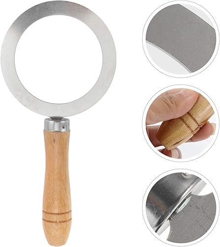 Miniatura 6 de YARDWE Anillo de acero inoxidable para taza de café con leche, borde de taza de té con leche, cubierta protectora con mango de madera para tienda de
