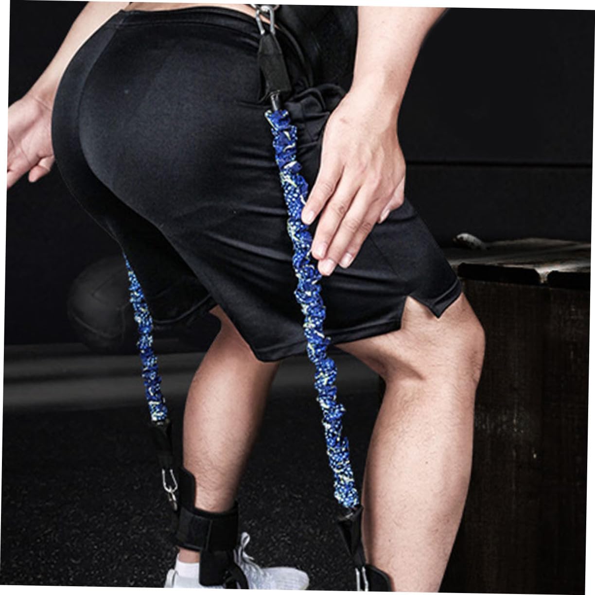 Banda de Resistencia para Piernas y Tobillos Kit de Bandas de Cintura Reutilizables Equipo de Entrenamiento Casa para Fitness y Fortalecer Las Piernas