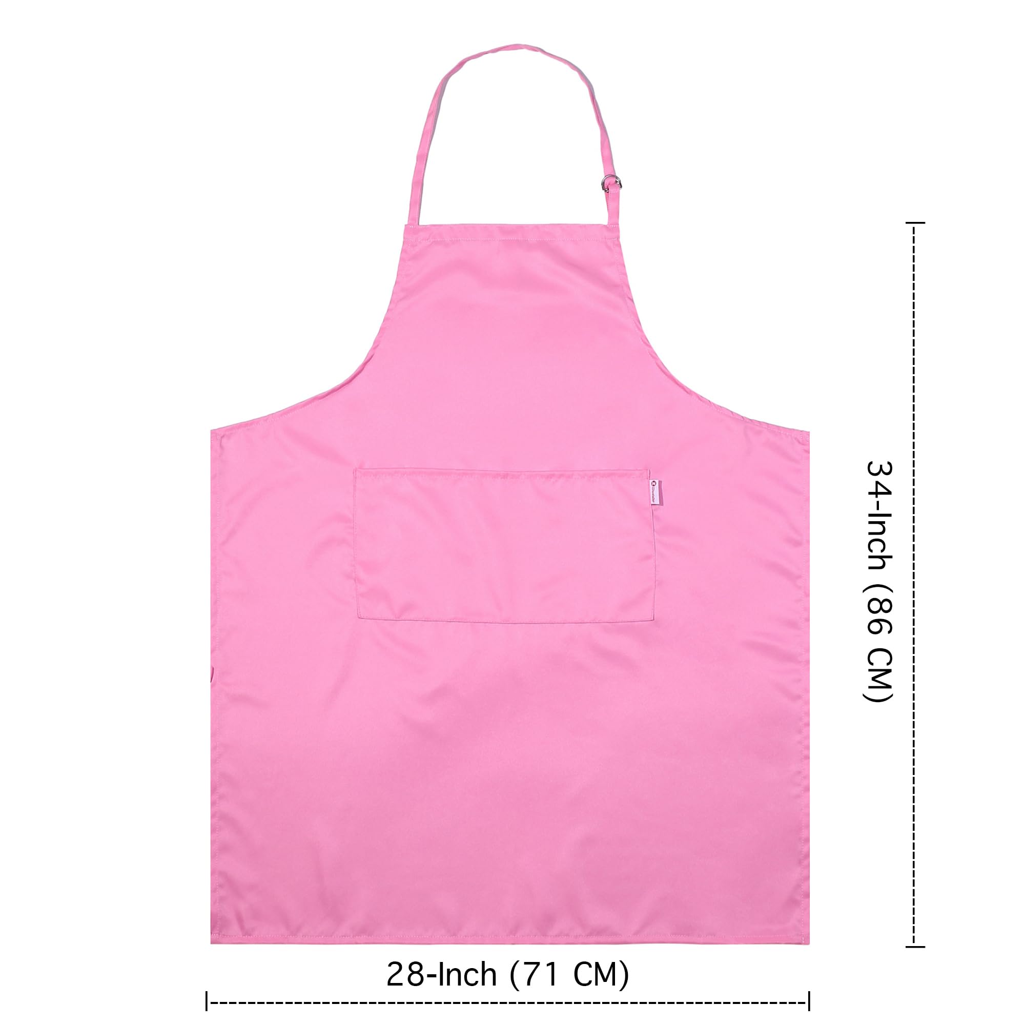 Zihuatailer Pink Aprons for Women with Pockets, Pink X1, W28xL34-Inch - Image 3
