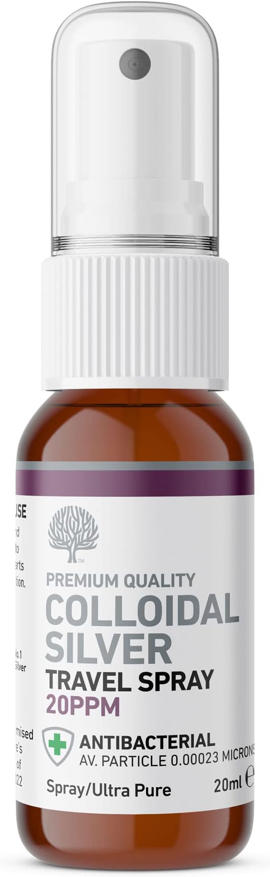 – Nature’s Greatest Secret Colloidal Silver Spray 20ppm 20ml | Travel Size | Crystal-Clear Ionic | pH 9.0 | Amber Glass | Natural & Vegan