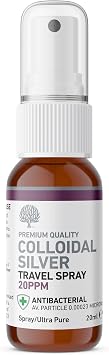 Nature s Greatest Secret Colloidal Silver Spray 20ppm 20ml | Travel Size | Crystal-Clear Ionic | pH 9.0 | Amber Glass | Natural & Vegan