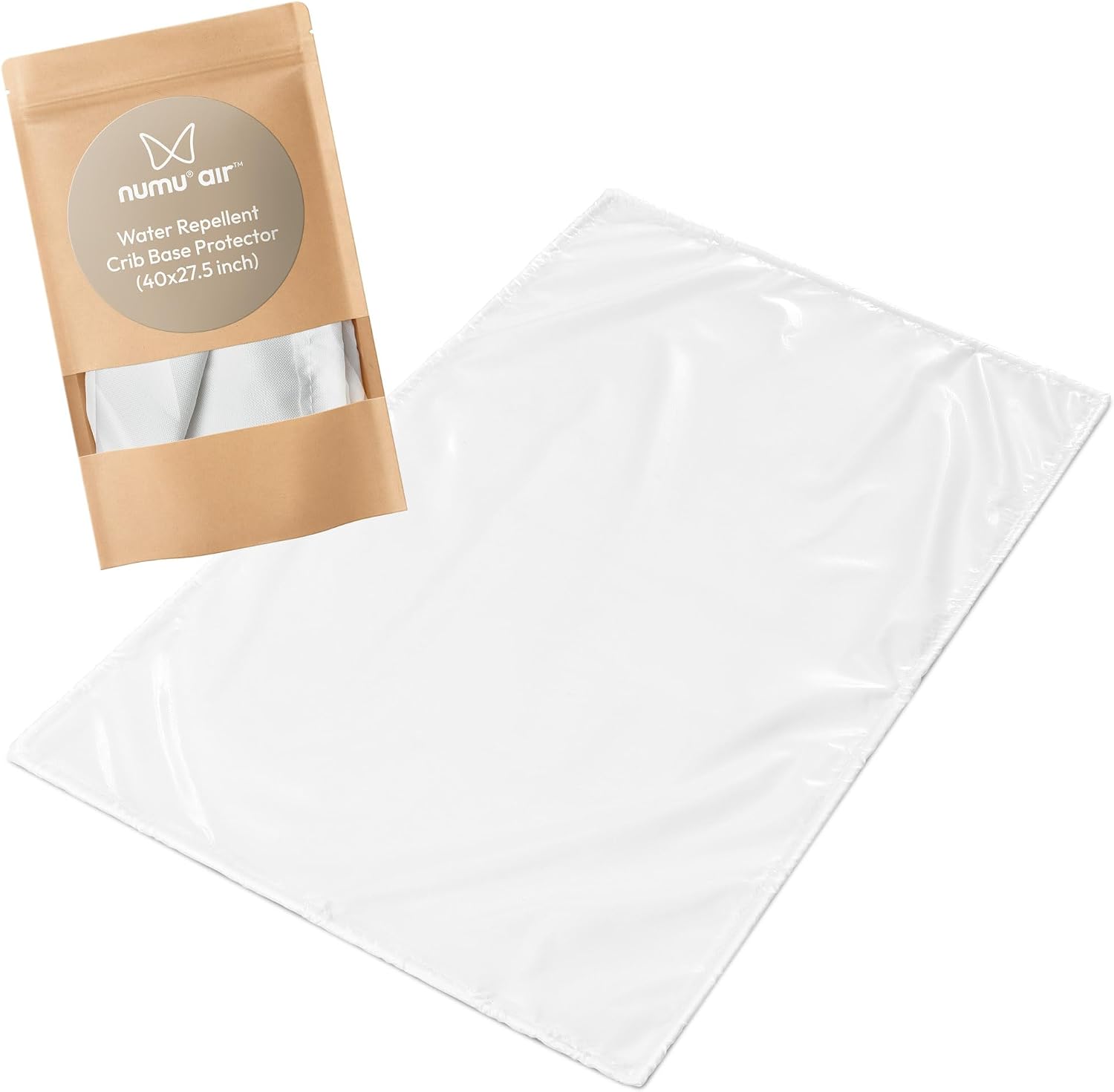 NUMU Water-Repellent Crib Base Protector for NUMU Air Baby Sleep Surface: Goes Underneath Crib Mattress to Collect Liquids; Hygienic, Easy to Clean; Raised Edges Prevent Spills; 40 x 27.5 Inches