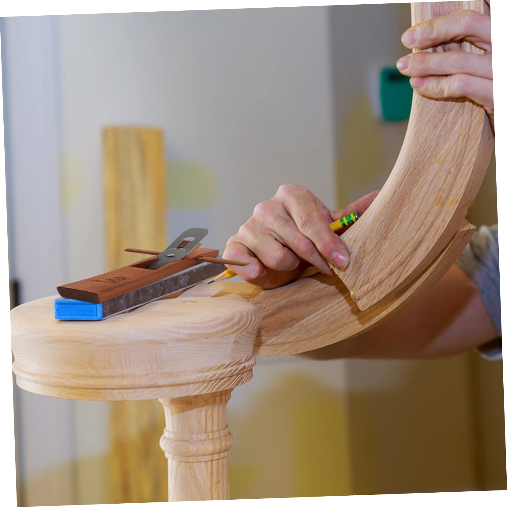 Pialletto Manuale per Legno, Mini Pialla da Falegnameria | Corpo in Legno e Metallo, Uso Semplice, per Lavorazione del Legno, Utensile per Carpentieri