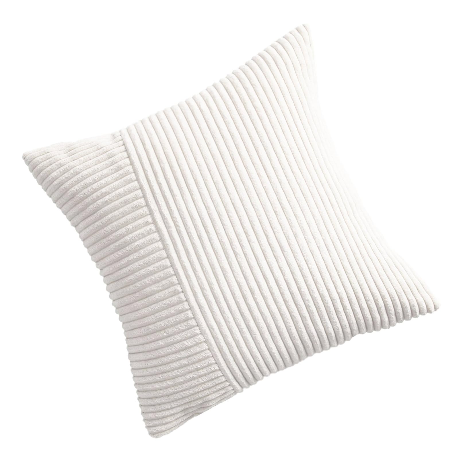 Msioytog Corduroy Pillow Covers Pillowcase Cream Pinwheels Design for Sofa Bedroom Decors Hiddens Zippers Cushion Covers Cream Corduroy Pillow with Invisible Zippers