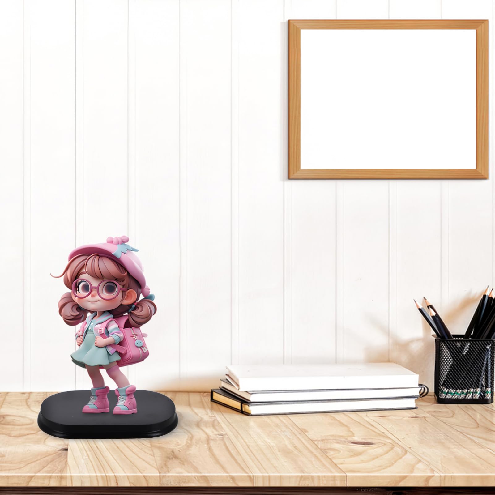Socle En Bois Ovale Pour Figurines – Support Minimaliste Poupées Et Décoration Bureau – Base Artisanale - 6