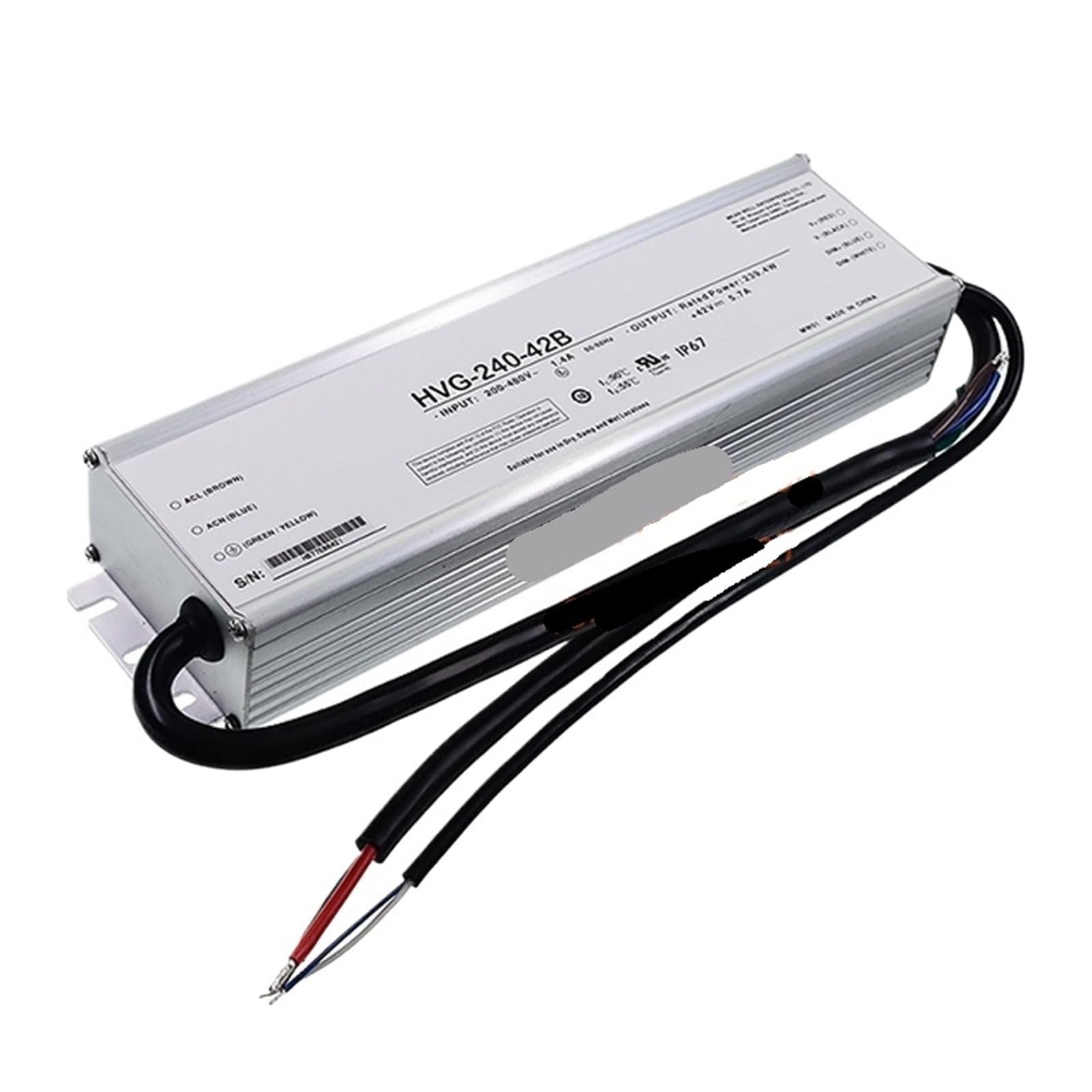 Alimentation étanche 240W tension constante HVG-240 pour éclairage LED extérieur