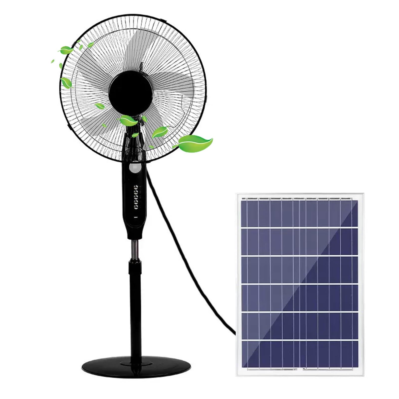 JKJZSALJ Floor Fan,Oscillating Pedestal Fan For Indoor And Outdoor Use,Solar Powered With Adjustable Height,Ideal For Bedroom,Office,And Camping