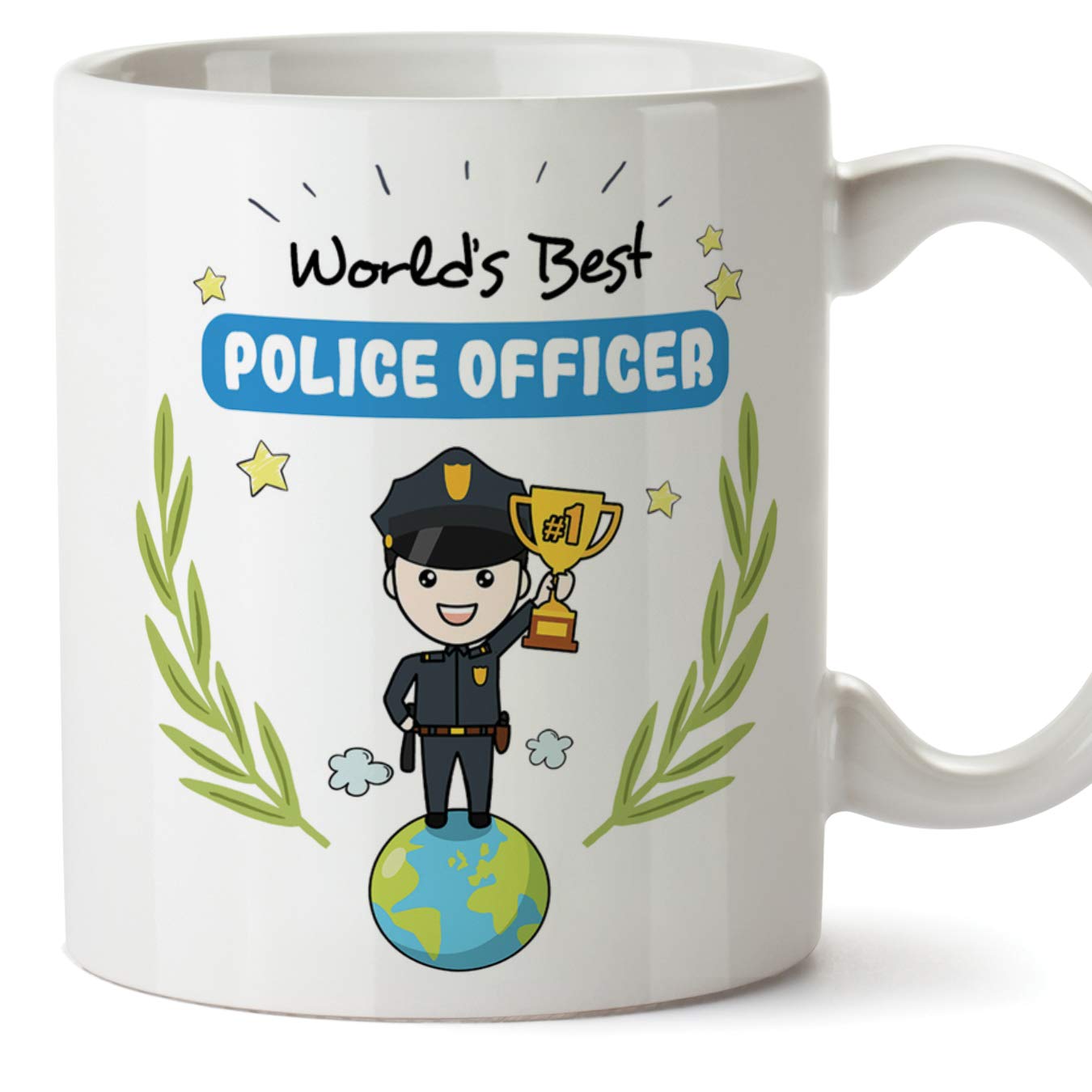Officer Original Mug Cup Perfect Present- World's Best Police Officer - 11 oz Ceramic — image 1