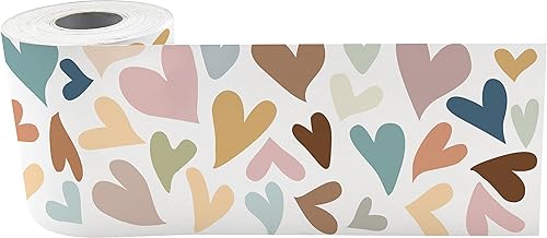 Miniatura 2 de Teacher Created Resources Everyone is Welcome Hearts - Borde recto enrollado de 50 pies - Decora tablones de anuncios, paredes, escritorios,