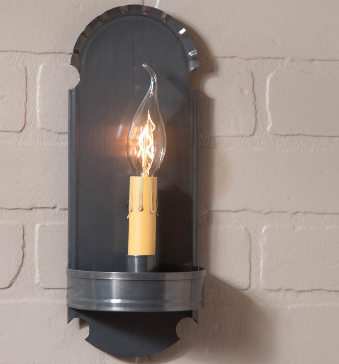 Foot Sconce in Country Tin