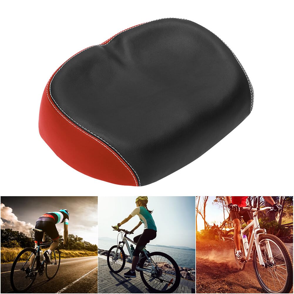 Coussin Amortisseur De Selle Vélo Avec Feu Arrière - Rouge, PU, Neuf